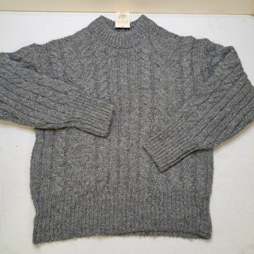 A New Day Womens Sweater S Med Heather Grey NWT Cable Knit 1885-360